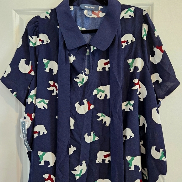 New nwt modcloth shirt top polar bears 2x 2xl - Picture 1 of 4